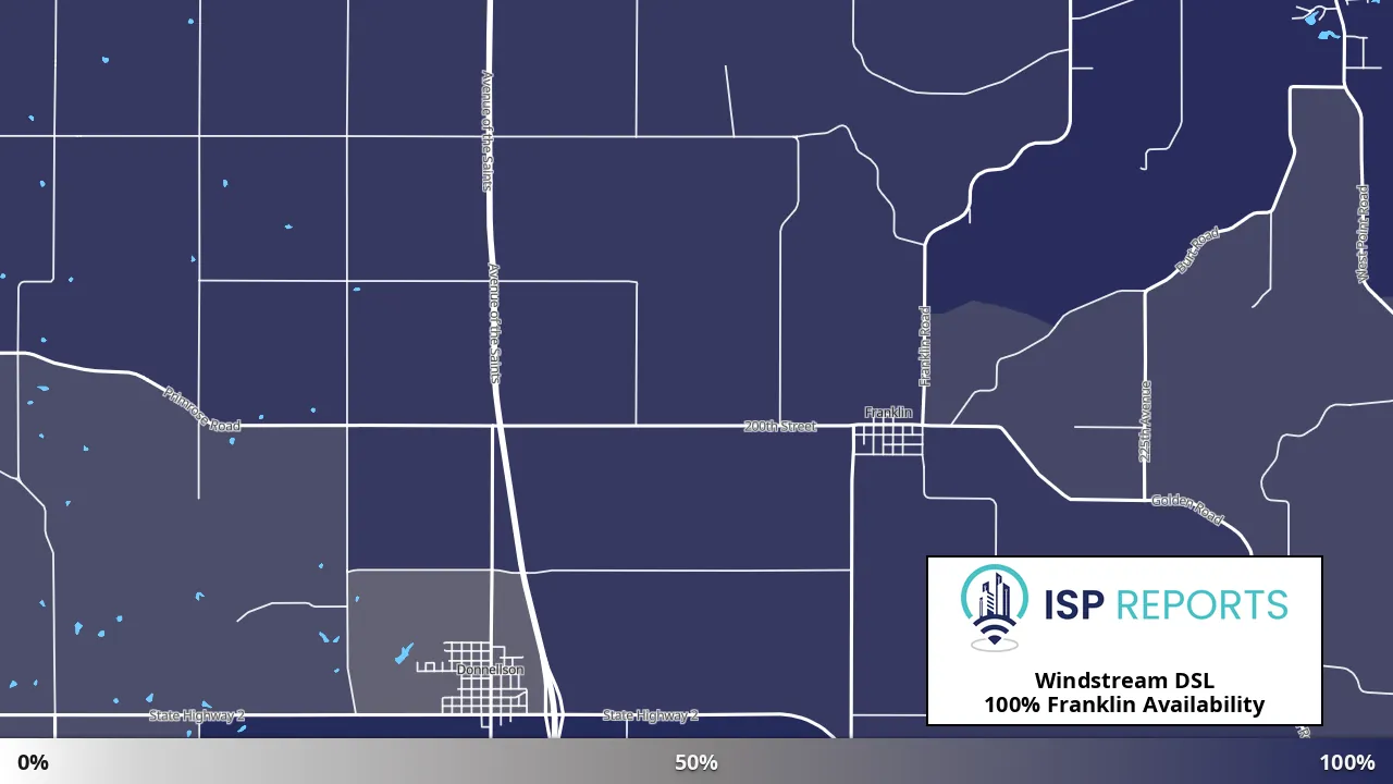 Franklin, IA map of internet availability
