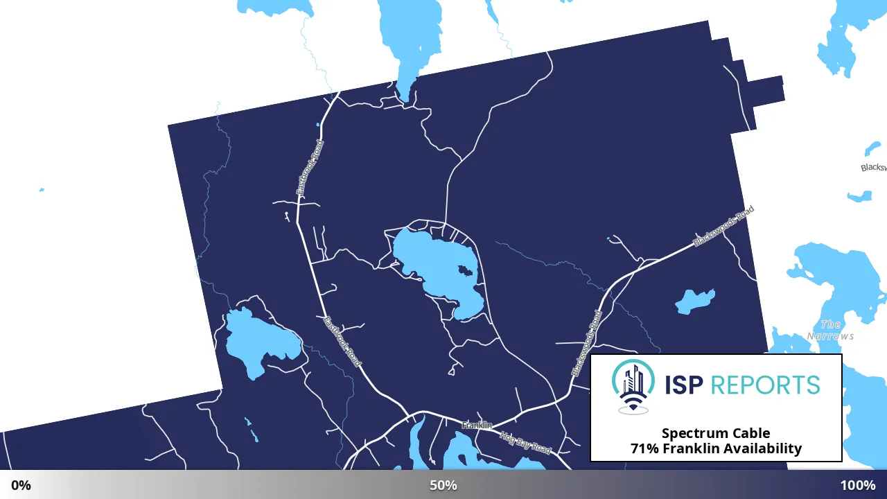 Franklin, ME map of internet availability