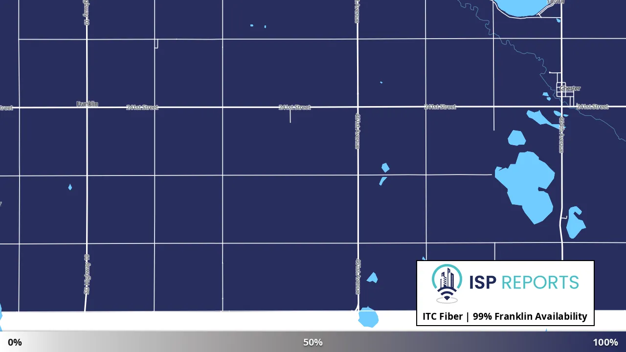 Franklin, SD map of internet availability