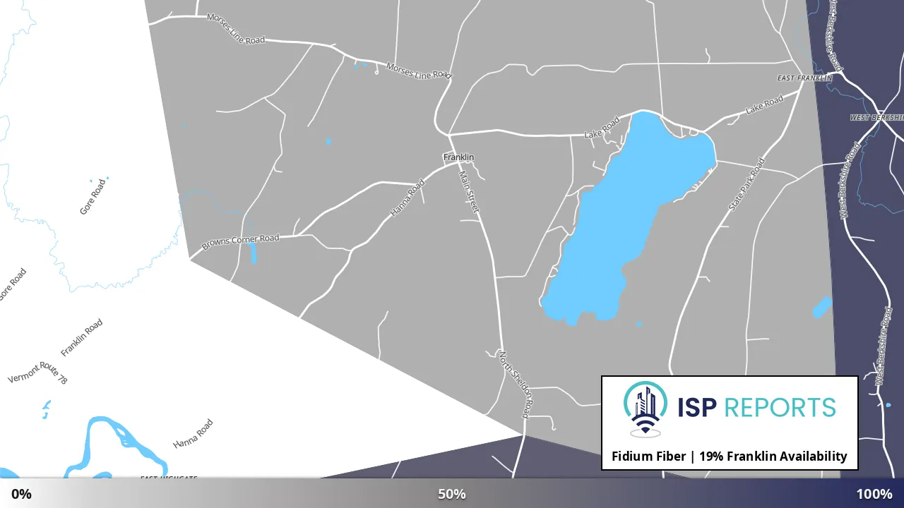 Franklin, VT map of internet availability