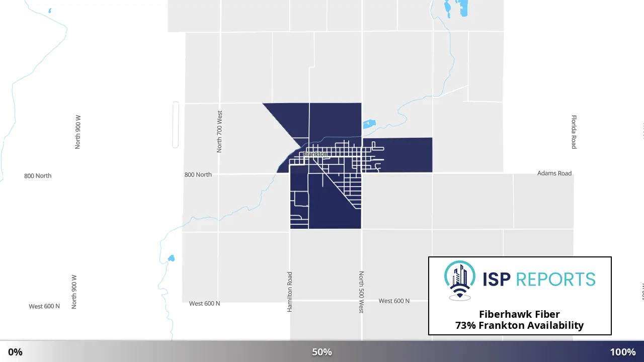 Frankton, IN map of internet availability