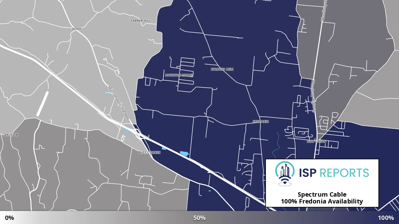 Fredonia, TN map of internet availability