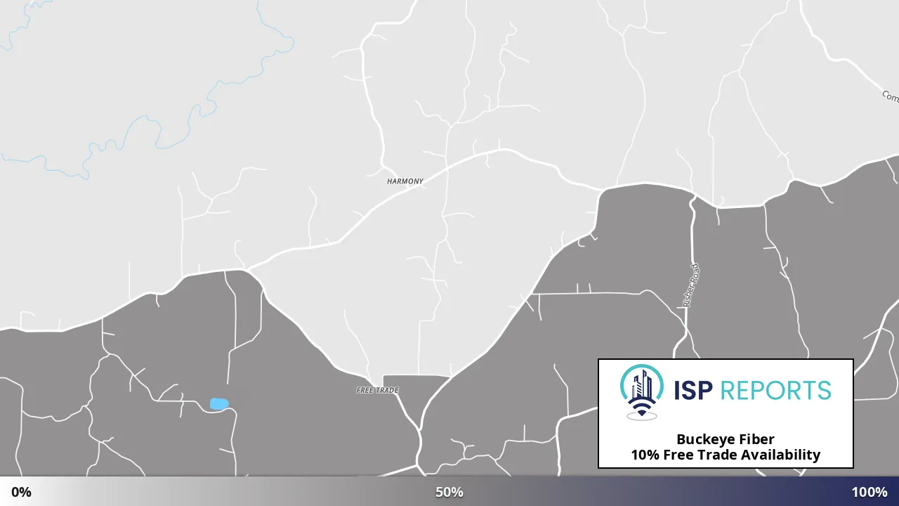 Free Trade, MS map of internet availability