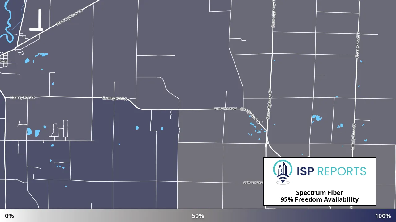 Freedom, WI map of internet availability