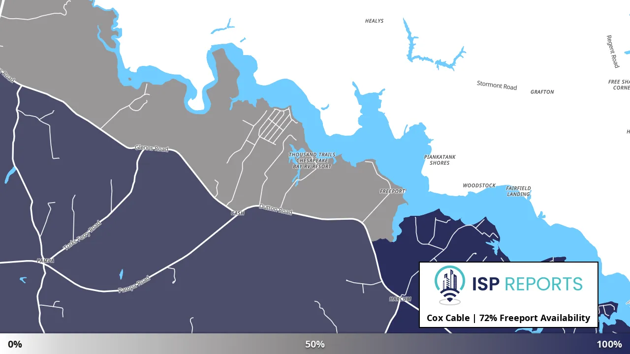 Freeport, VA map of internet availability