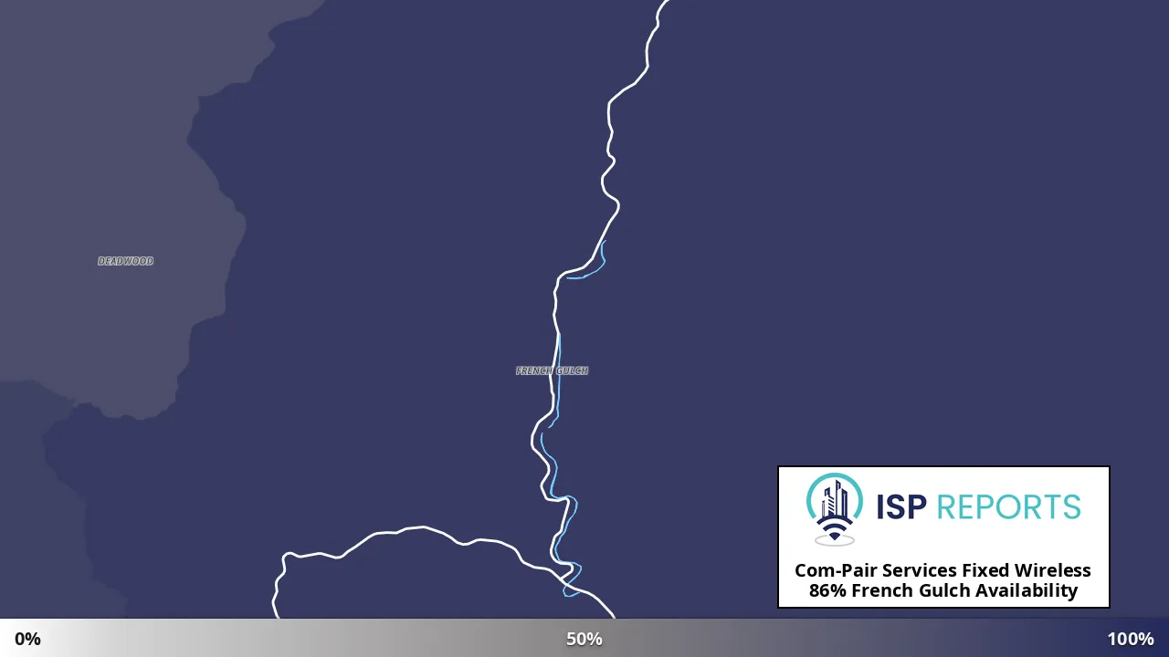 French Gulch, CA map of internet availability