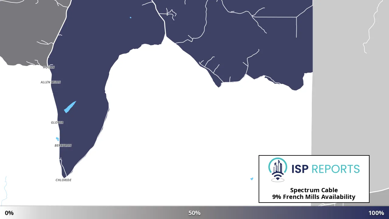 French Mills, MO map of internet availability
