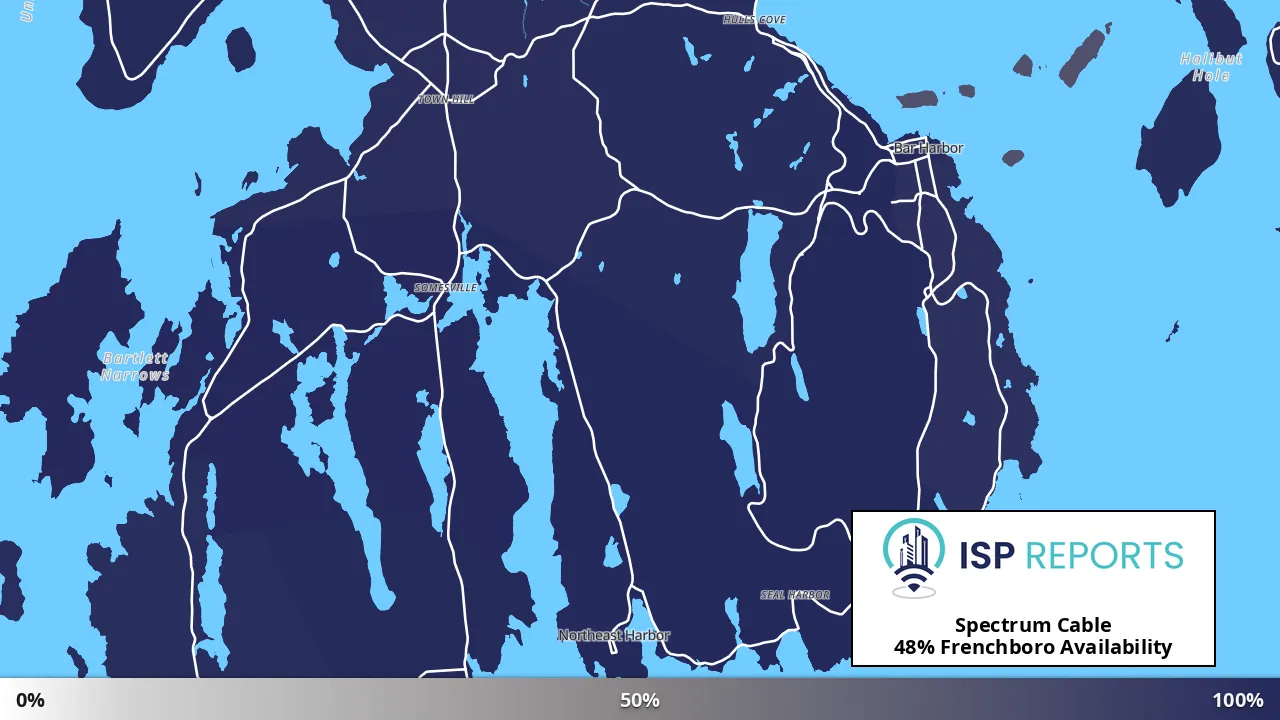 Frenchboro, ME map of internet availability
