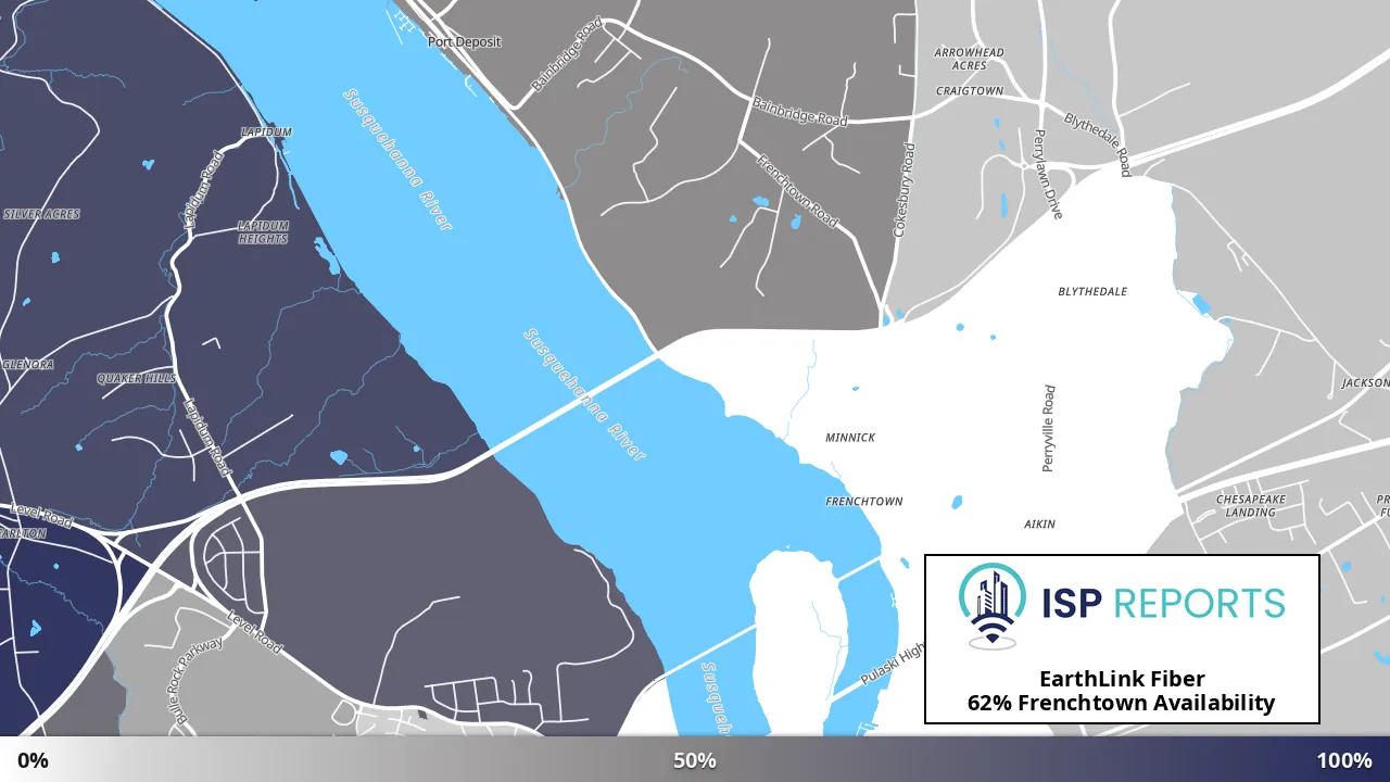 Frenchtown, MD map of internet availability