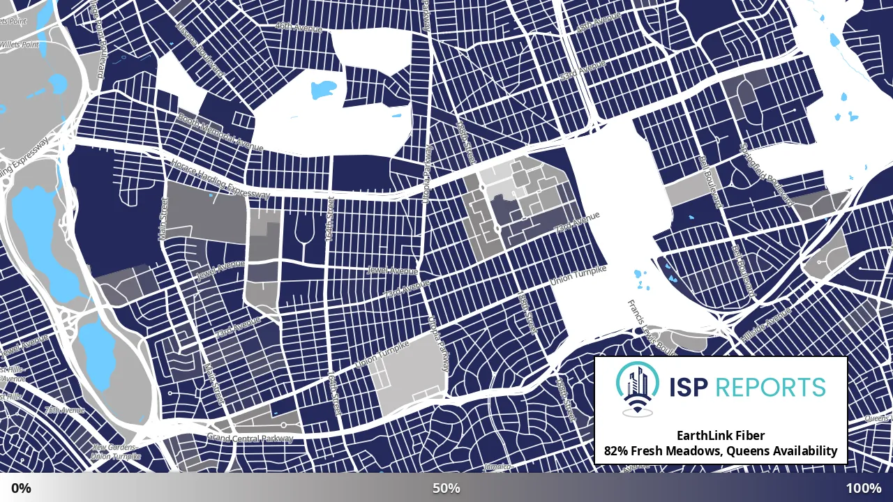 Fresh Meadows, Queens, NY map of internet availability
