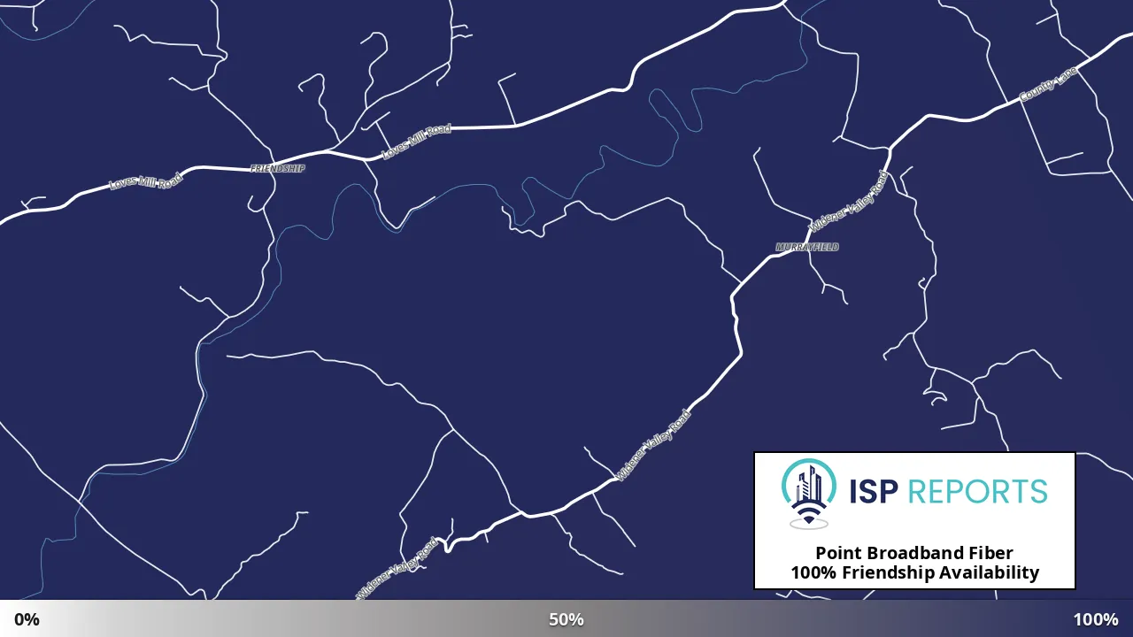 Friendship, VA map of internet availability