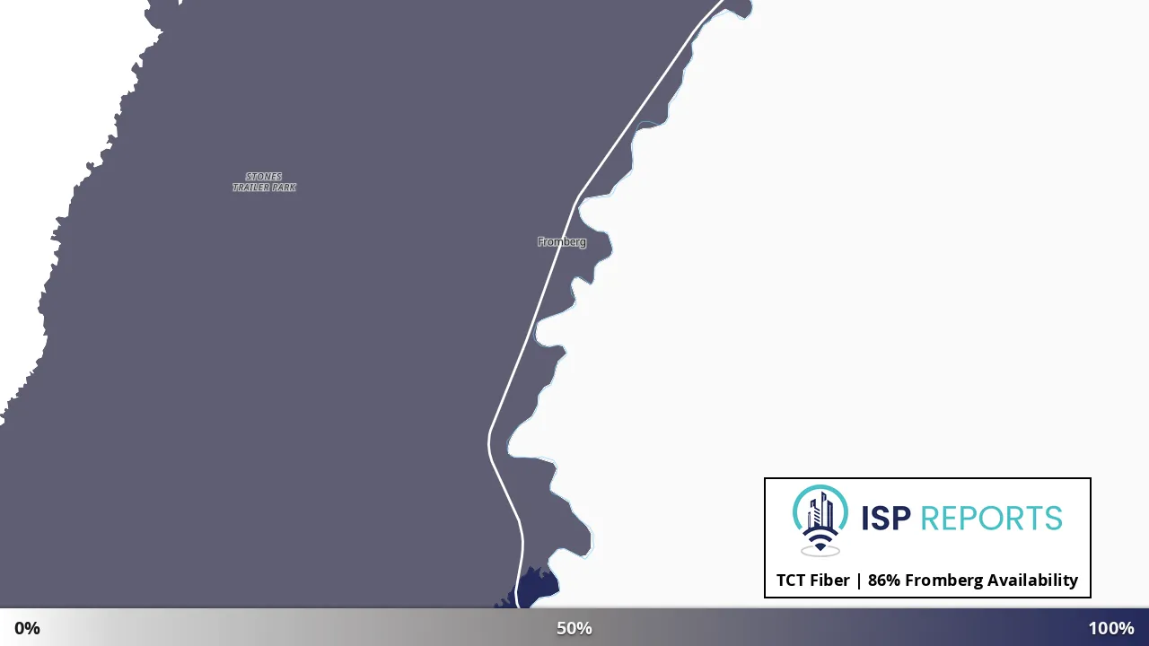Fromberg, MT map of internet availability