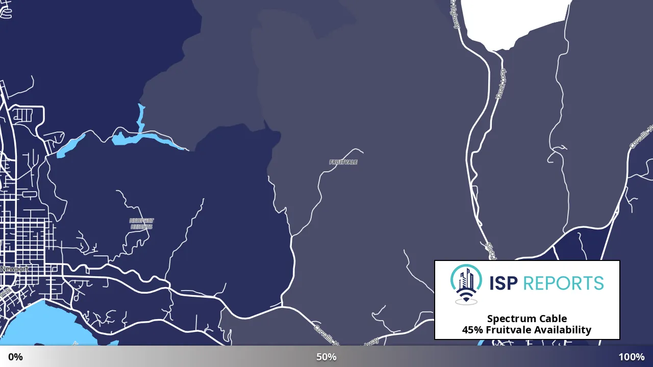 Fruitvale, OR map of internet availability