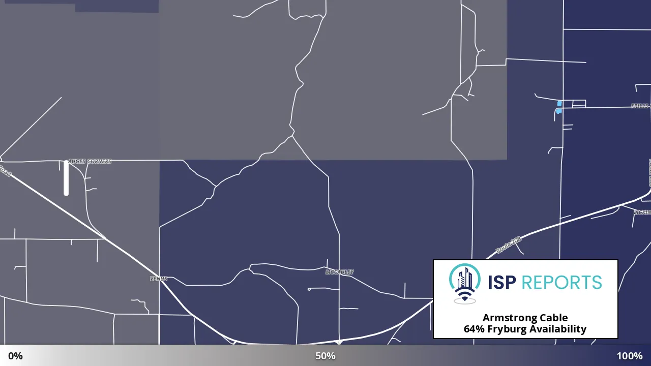 Fryburg, PA map of internet availability