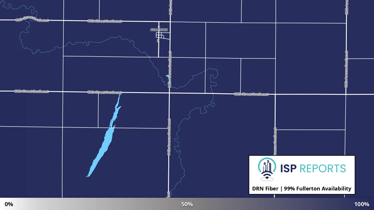 Fullerton, ND map of internet availability