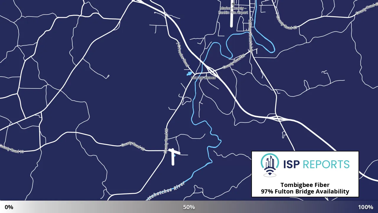 Fulton Bridge, AL map of internet availability