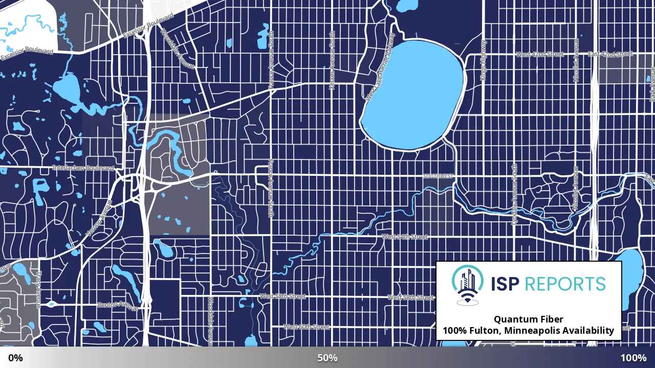 Fulton, Minneapolis, MN map of internet availability