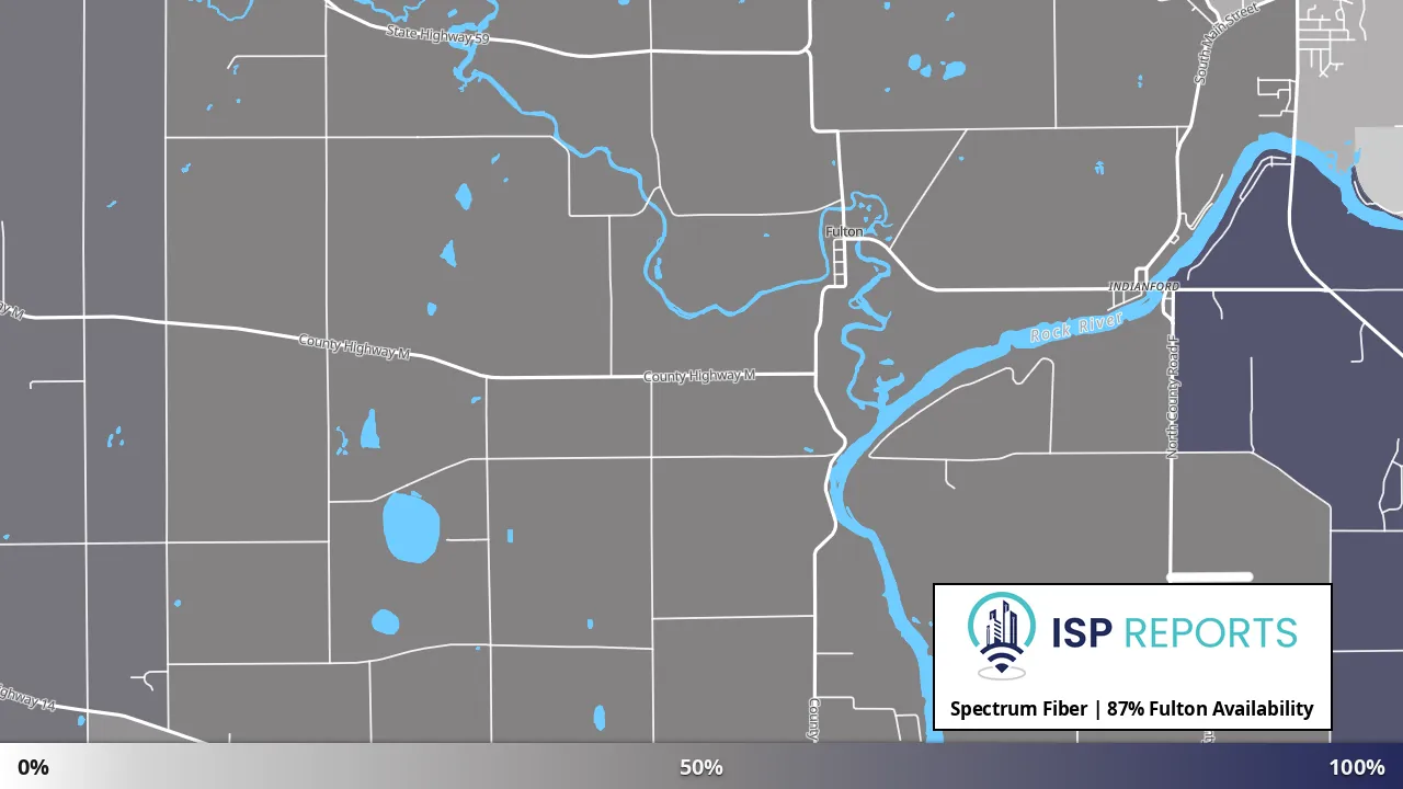 Fulton, WI map of internet availability