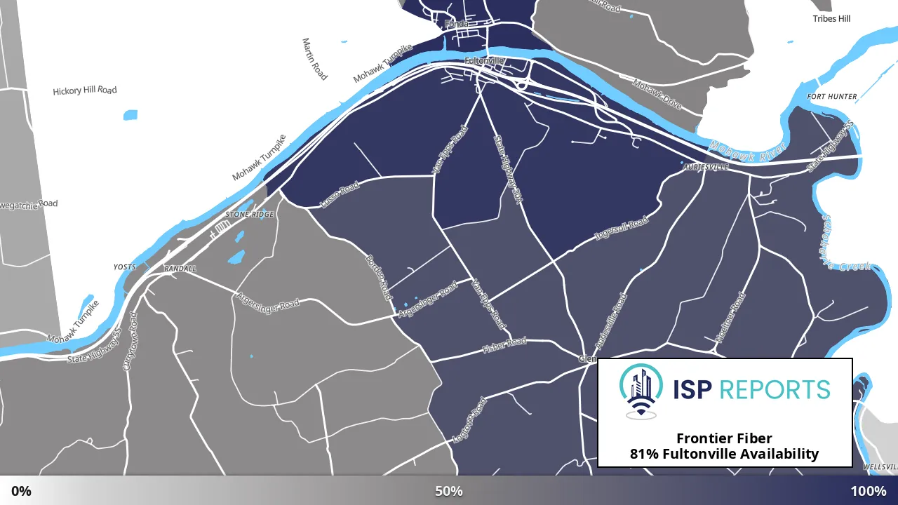 Fultonville, NY map of internet availability
