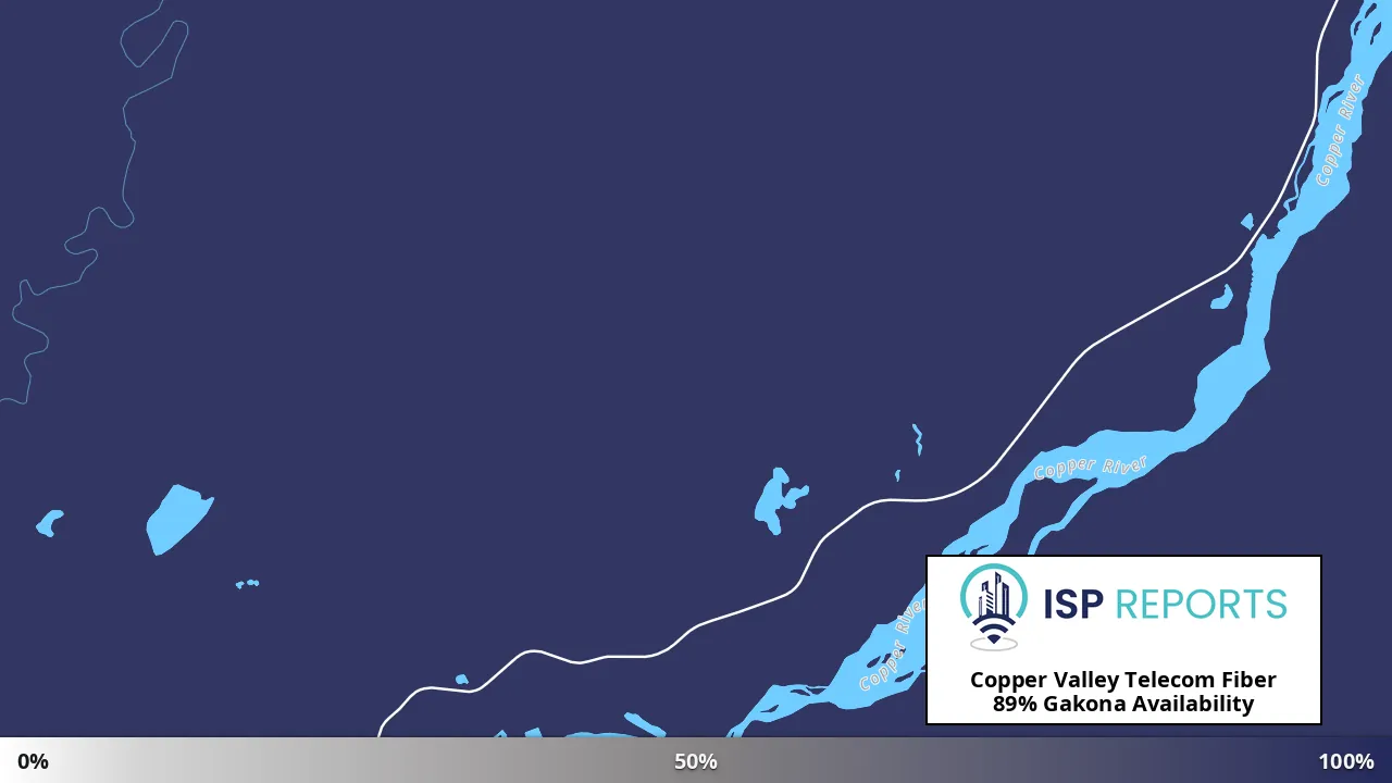 Gakona, AK map of internet availability