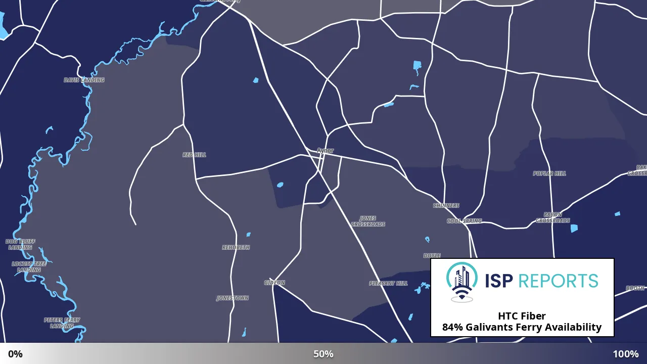 Galivants Ferry, SC map of internet availability