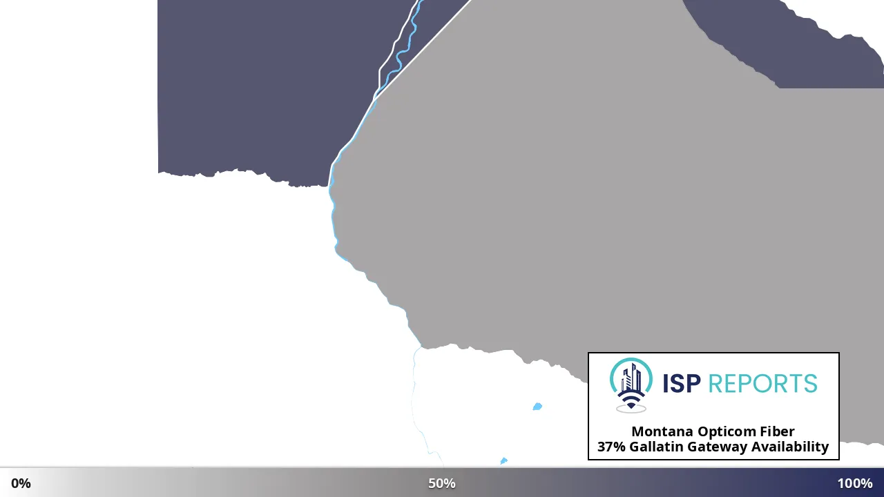 Gallatin Gateway, MT map of internet availability