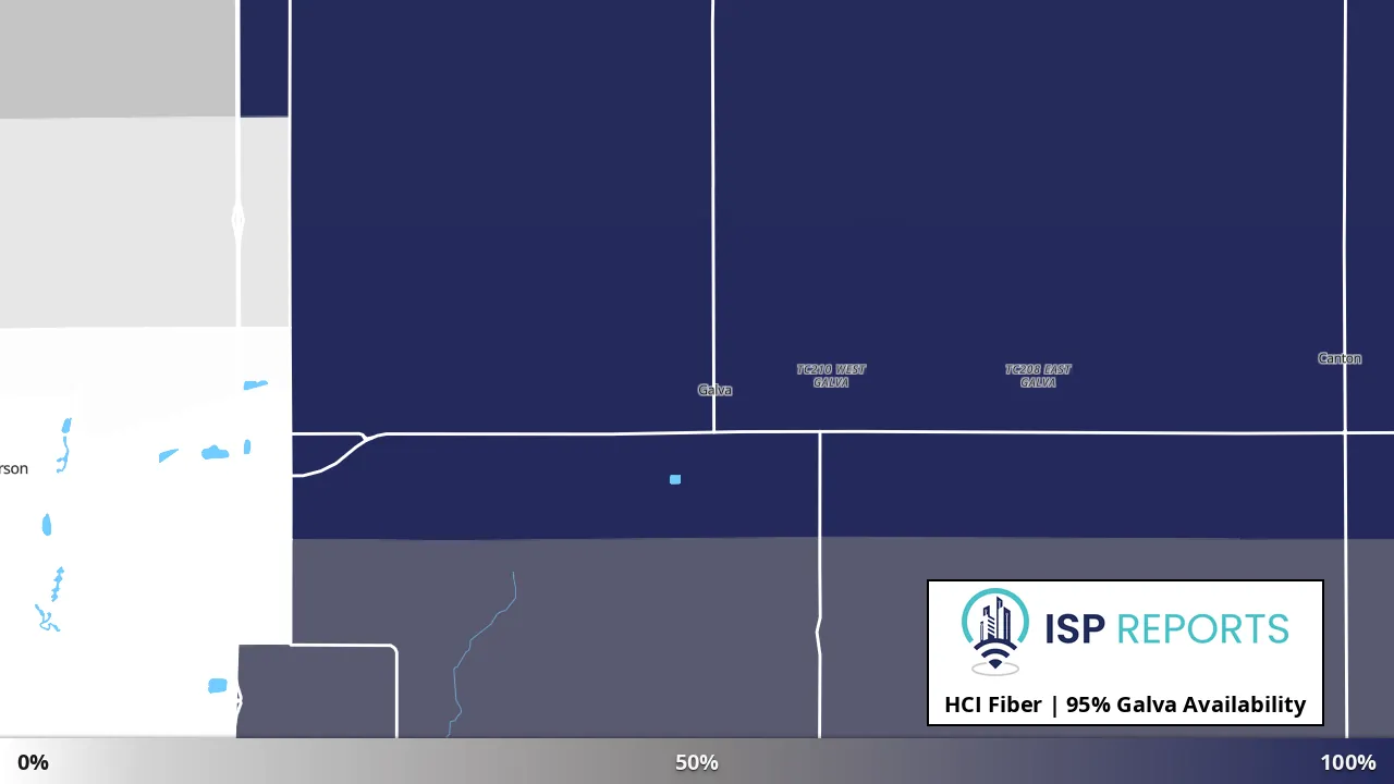 Galva, KS map of internet availability