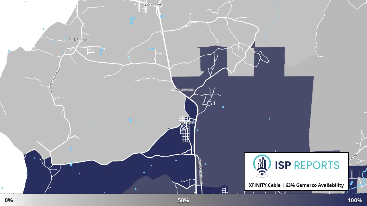 Gamerco, NM map of internet availability