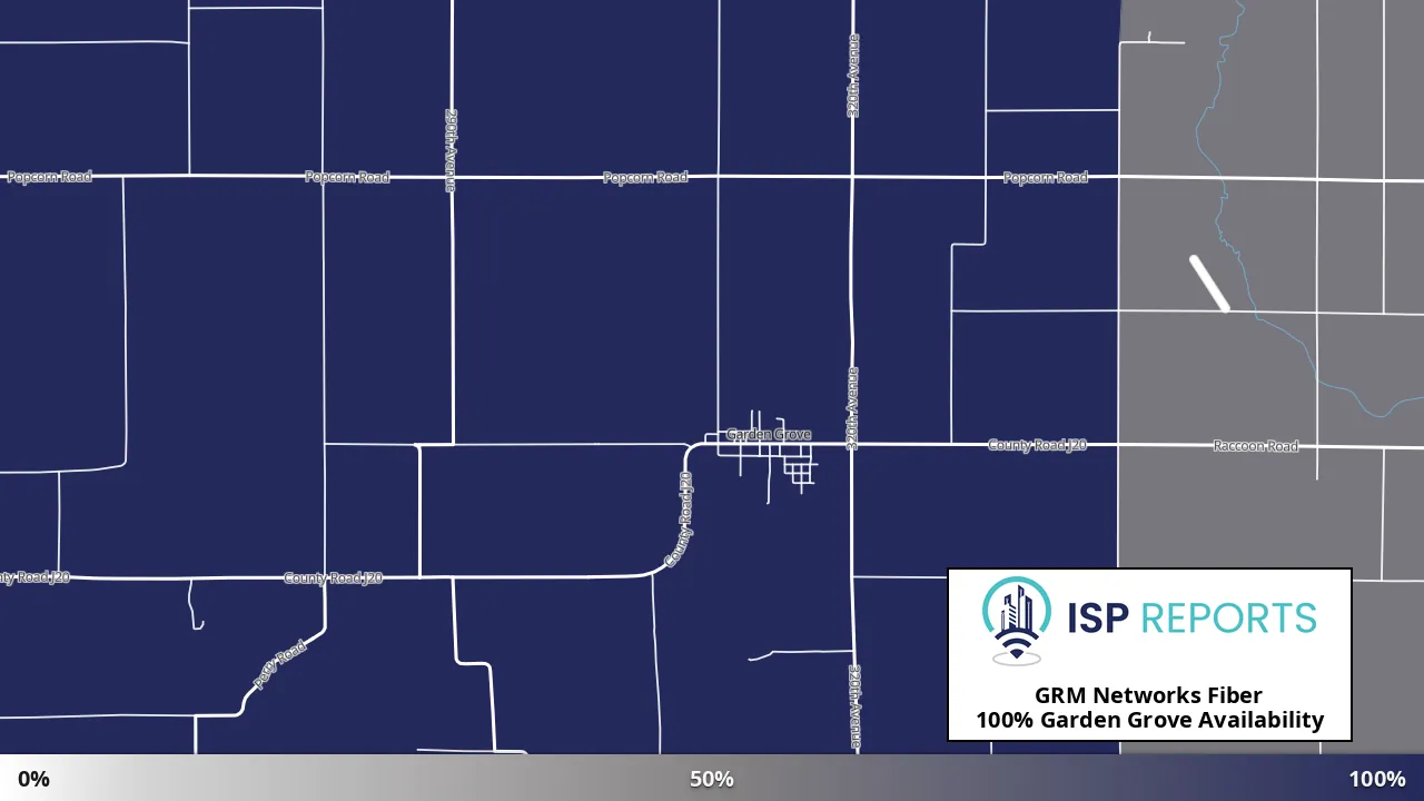 Garden Grove, IA map of internet availability