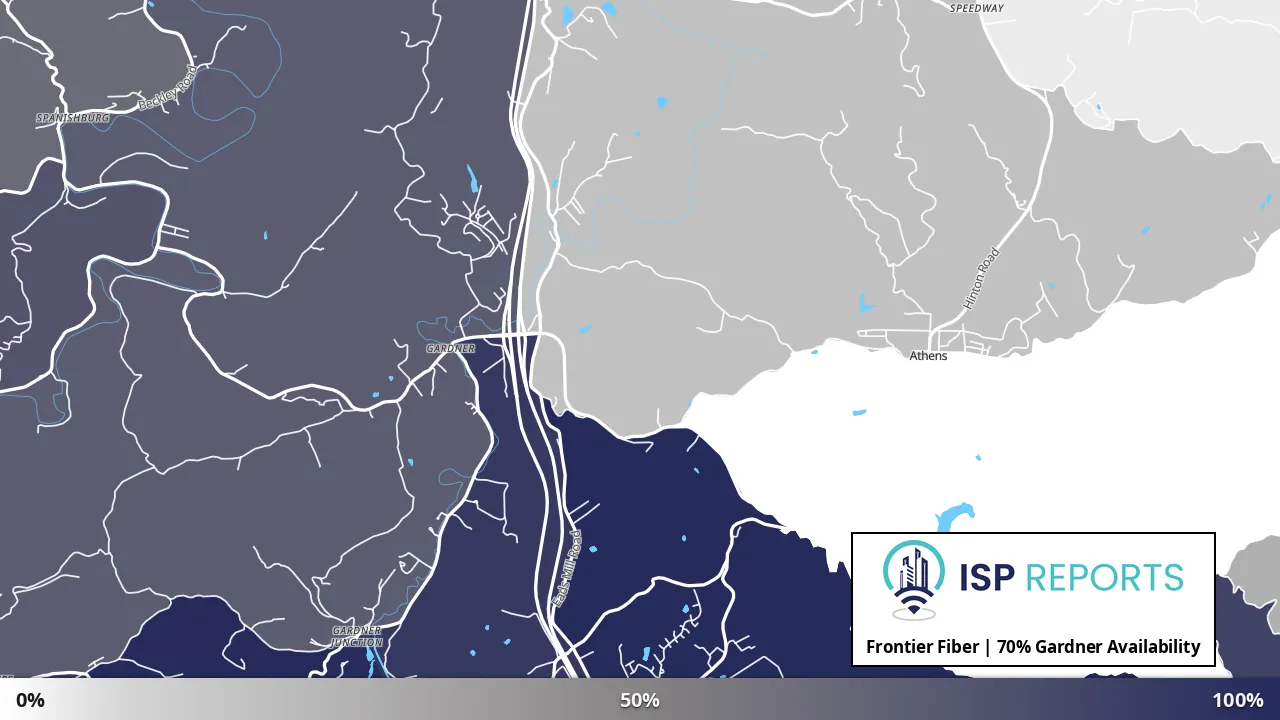 Gardner, WV map of internet availability