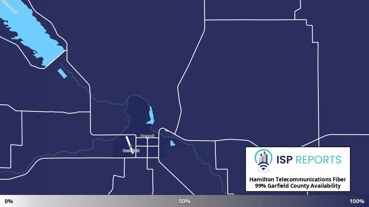 Garfield County, NE map of internet availability