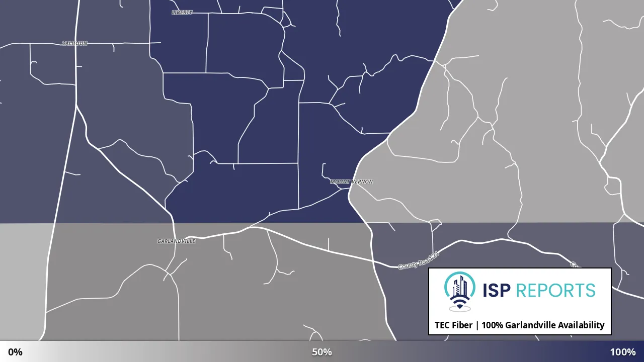 Garlandville, MS map of internet availability