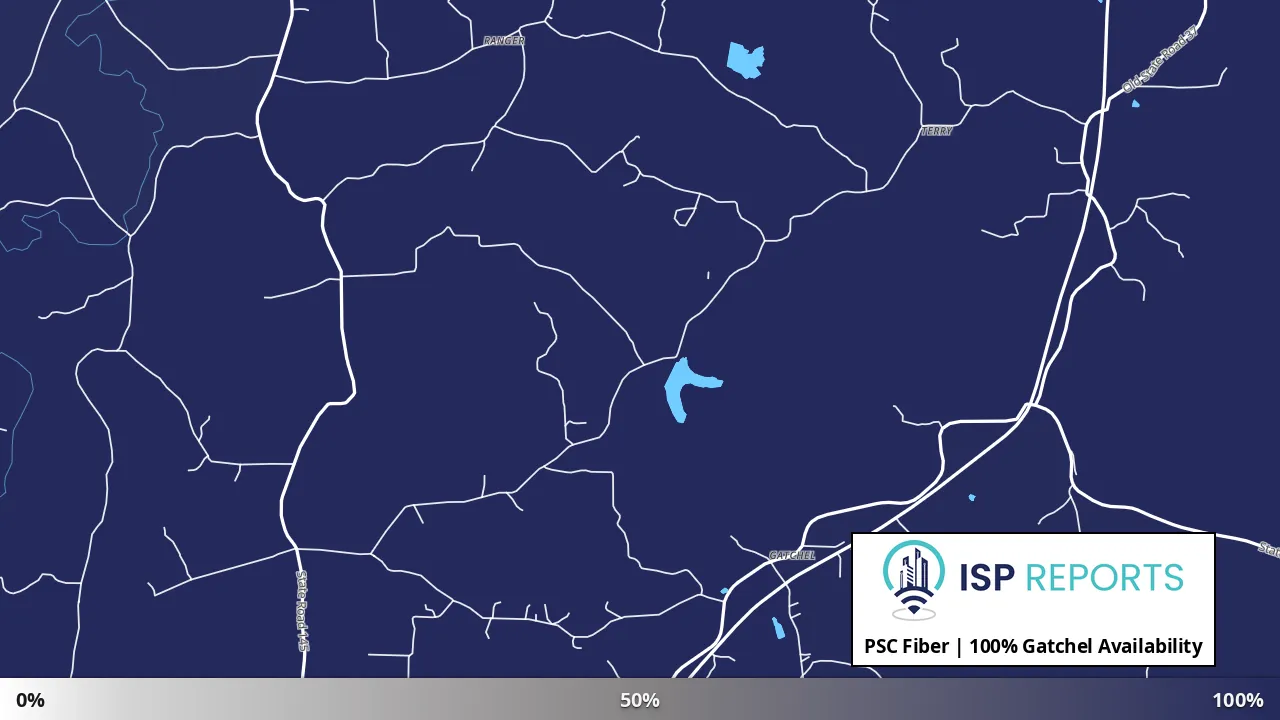 Gatchel, IN map of internet availability