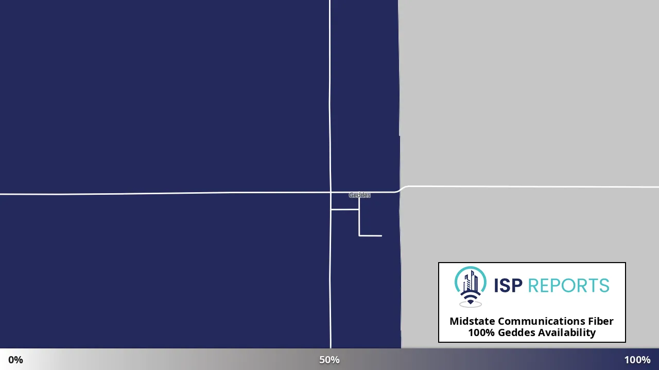 Geddes, SD map of internet availability