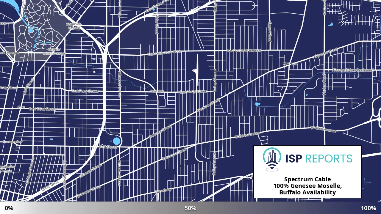 Genesee Moselle, Buffalo, NY map of internet availability