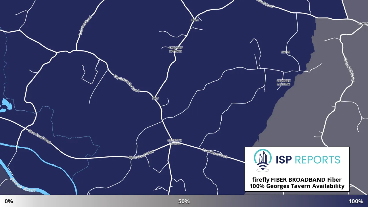 Georges Tavern, VA map of internet availability