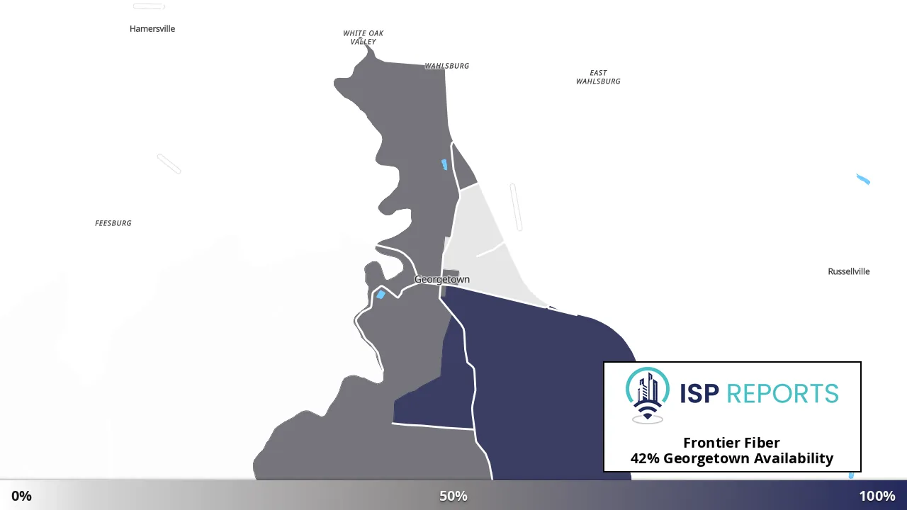 Georgetown, OH map of internet availability