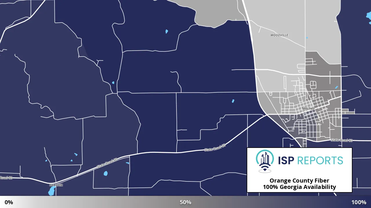 Georgia, IN map of internet availability