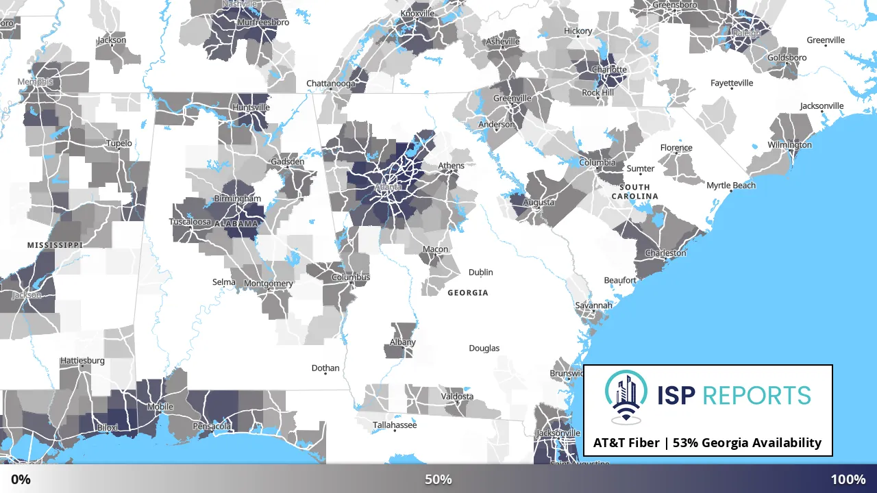 Georgia map of internet availability