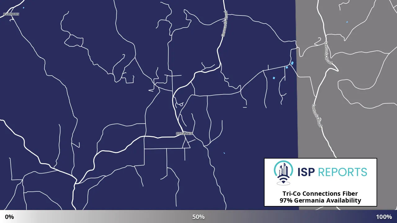Germania, PA map of internet availability