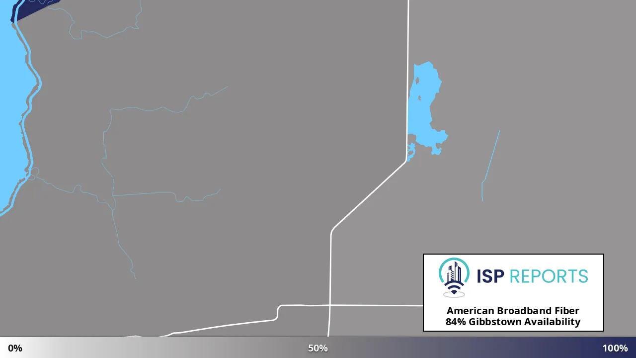 Gibbstown, LA map of internet availability
