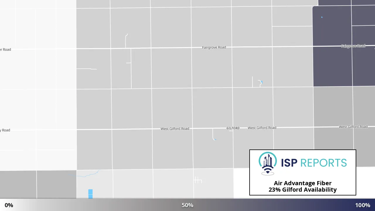 Gilford, MI map of internet availability