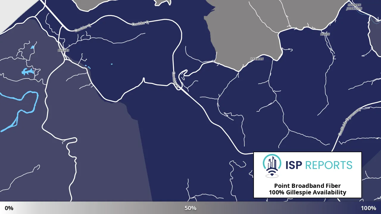 Gillespie, VA map of internet availability