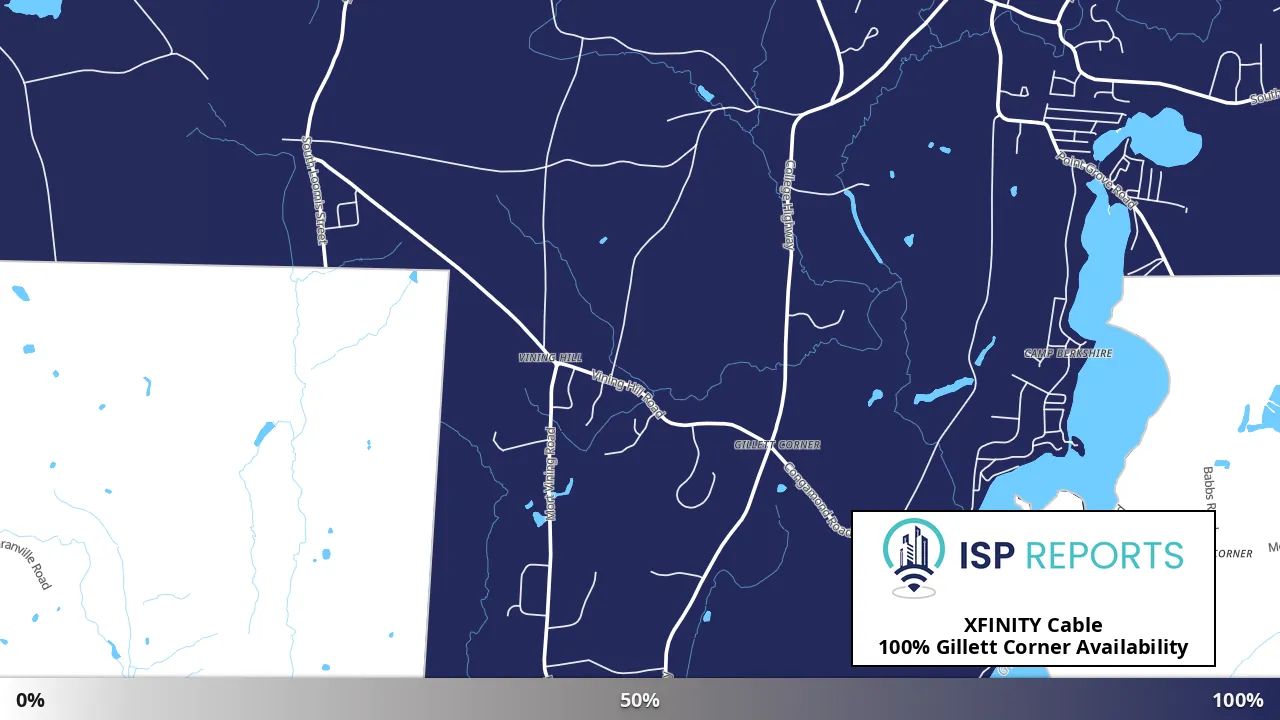 Gillett Corner, MA map of internet availability