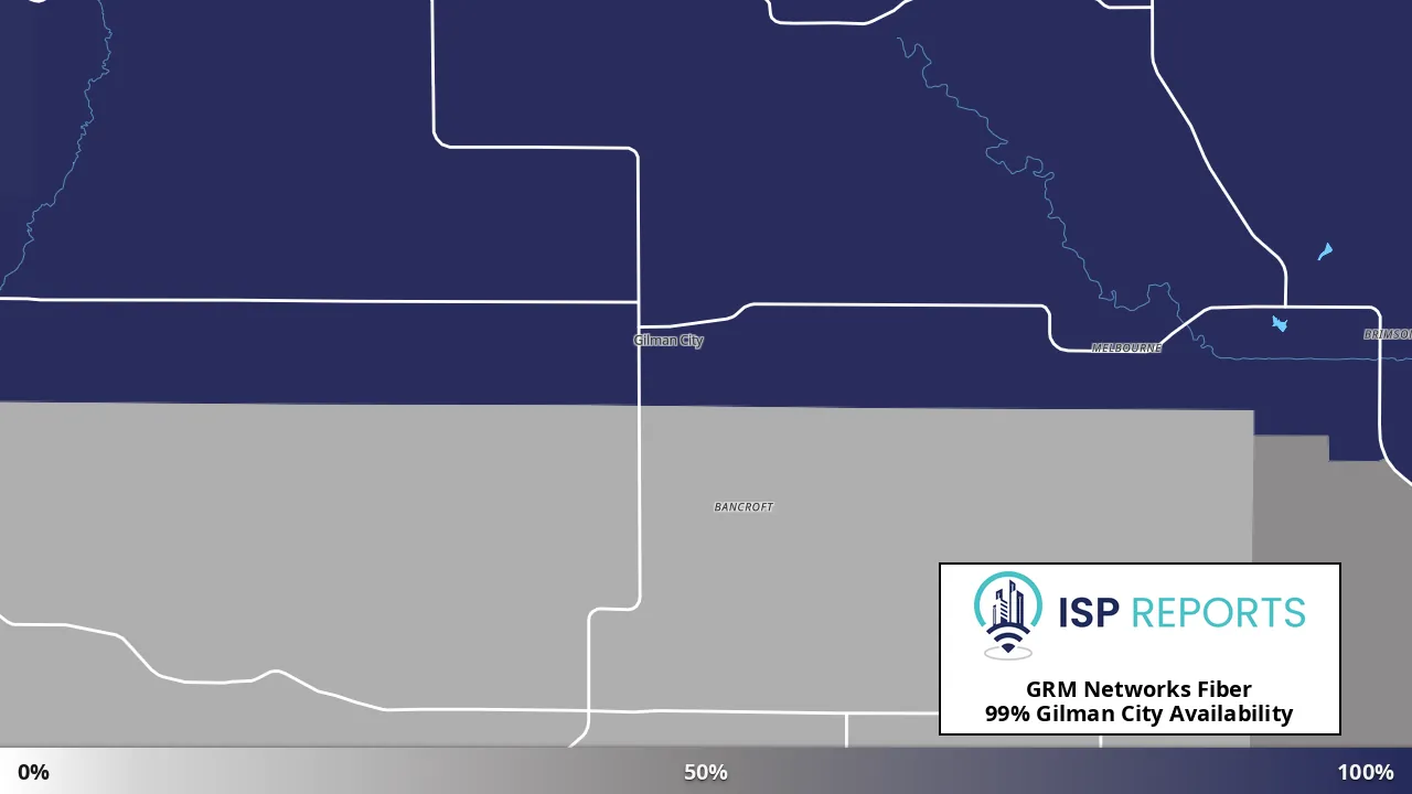 Gilman City, MO map of internet availability