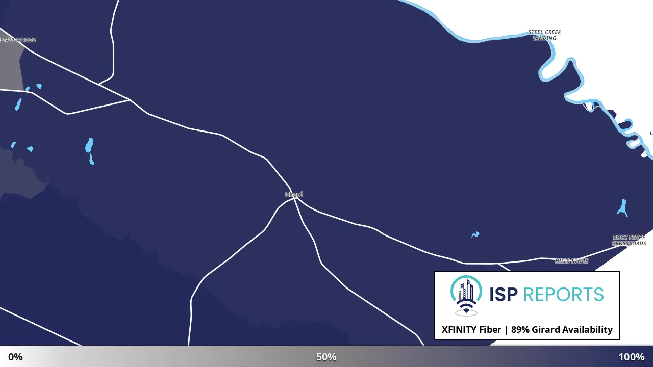 Girard, GA map of internet availability