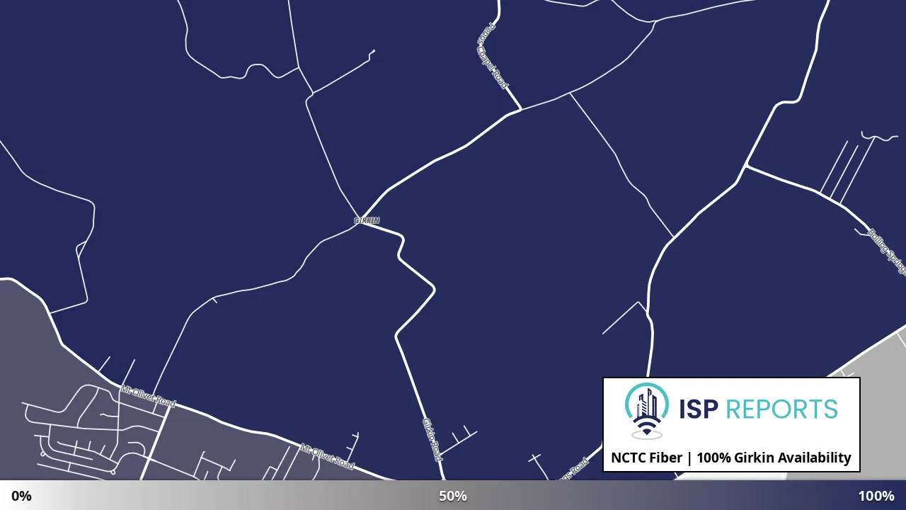 Girkin, KY map of internet availability