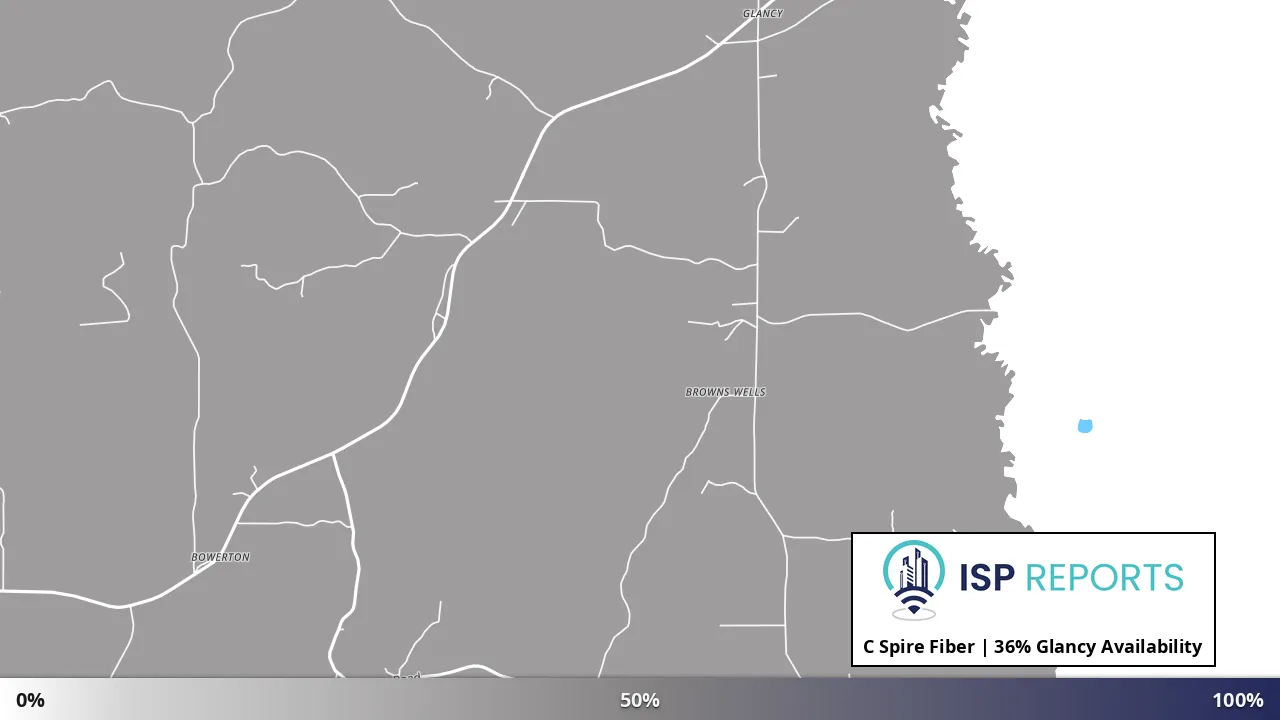 Glancy, MS map of internet availability