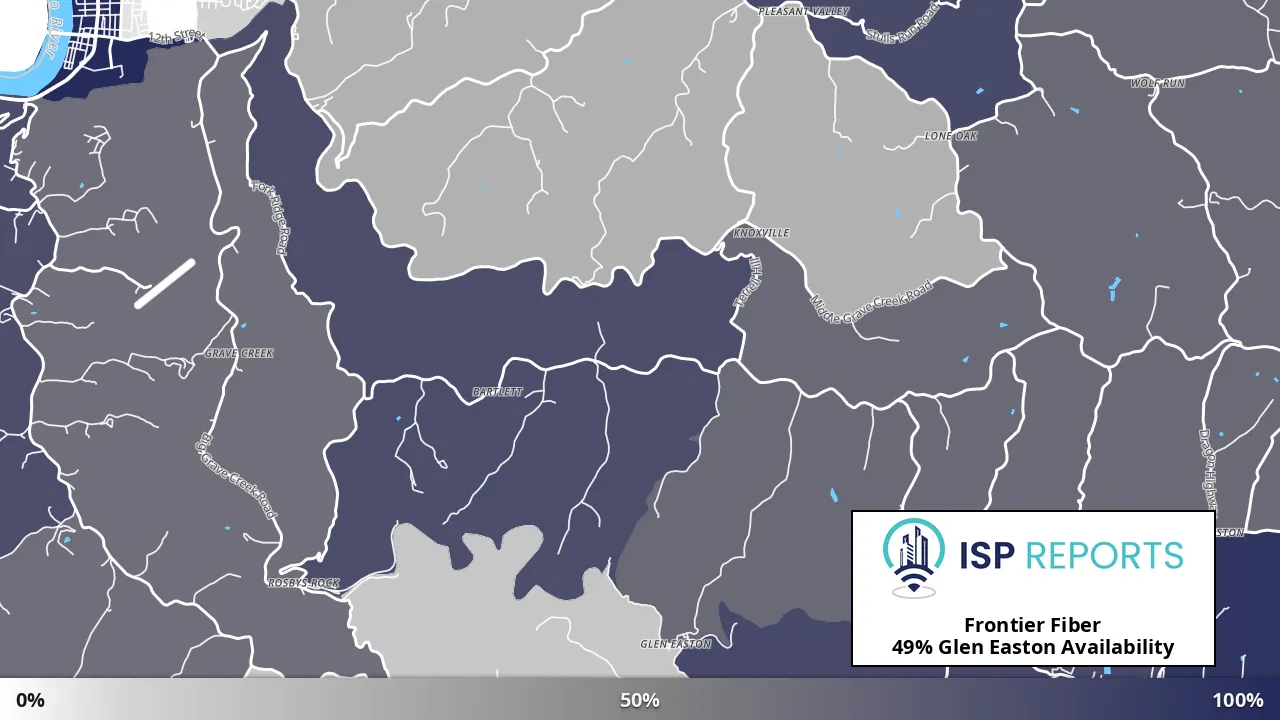 Glen Easton, WV map of internet availability