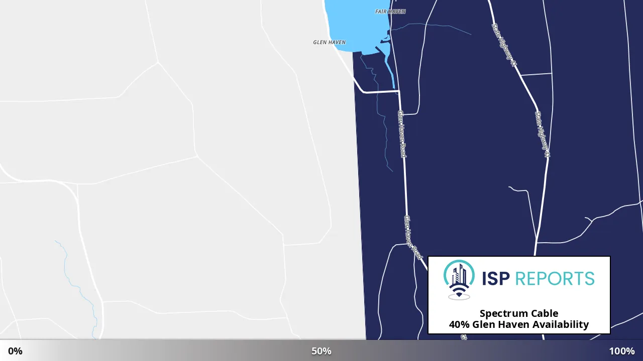 Glen Haven, NY map of internet availability